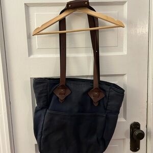 Tanner Goods Navy and Brown Tote Bag